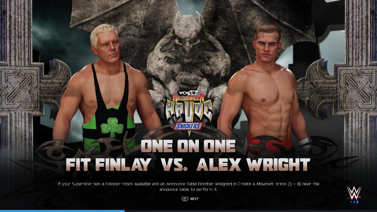 WWE 2K25 WCW Halloween Havoc 1998 Fit Finlay Vs. Alex Wright CPU #1