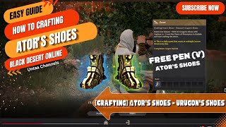 Crafting Ators Shoes - Urugons Shoes Black Dessert Online