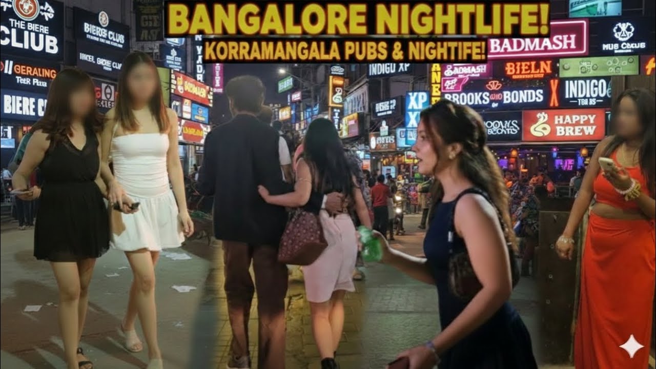 🙆Bangalore Pubs Night life /🍻 Koramangala Pups in Bangalore/ full Crowded in friday Night this Place