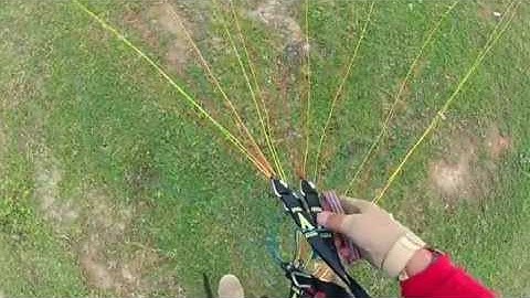 Paramotor Reverse Launching Pilot view at PI