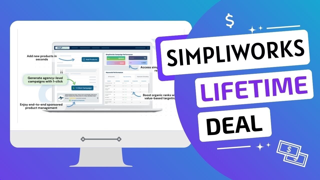 Simpliworks Lifetime Deal with 10% DISCOUNT! One Click Amazon PPC Campaign Builder