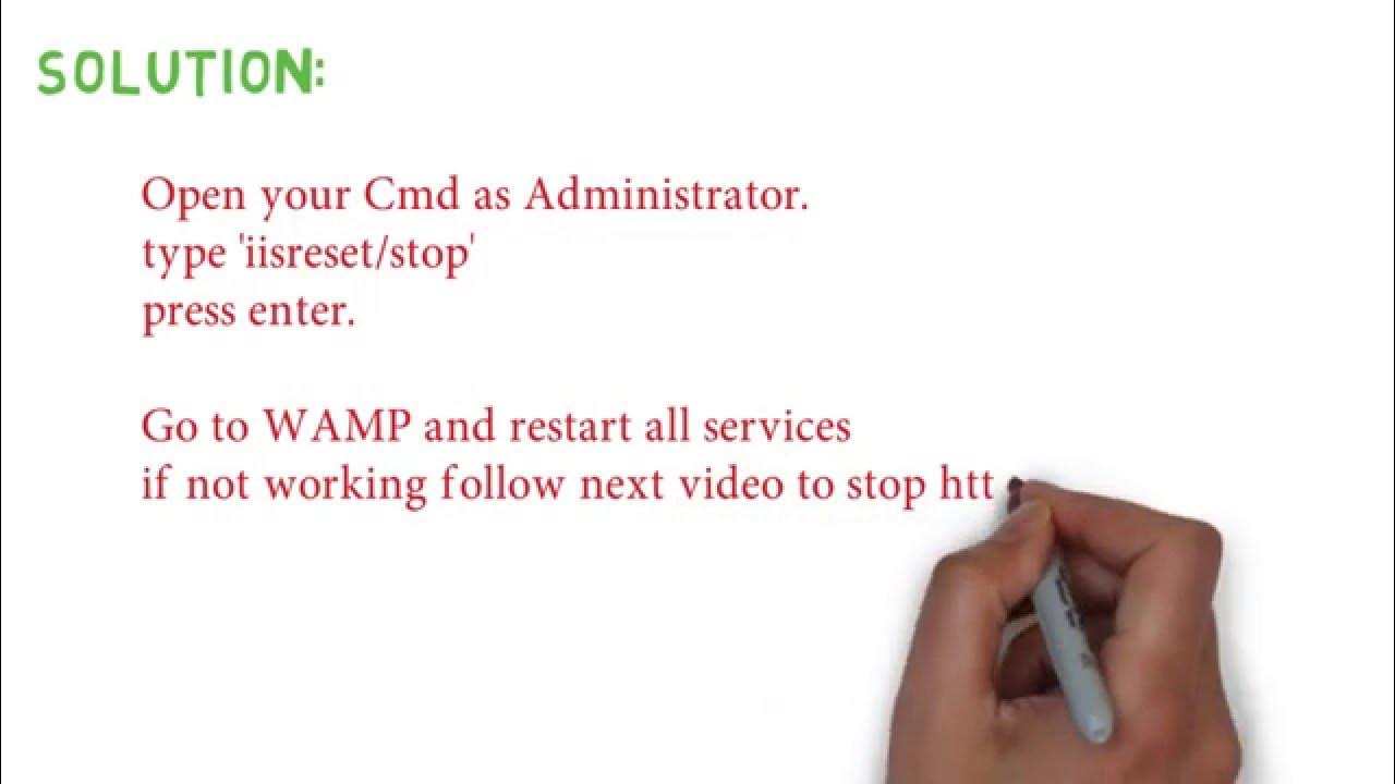 Port 80 used by microsoft IIS7 0 or 10 0 problem WAMP YouTube