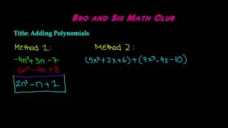 Adding Polynomials - Algebra I