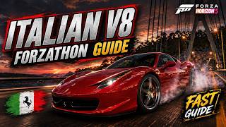 How To Complete Italian V8 Forzathon Weekly Challenge FH5 Fast (Ferrari 458 Italia + Tune)