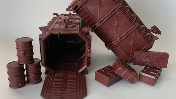 Assembly Stage of Warhammer 40k Kill Team Killzone: Sector Munitorum Environment Expansion.