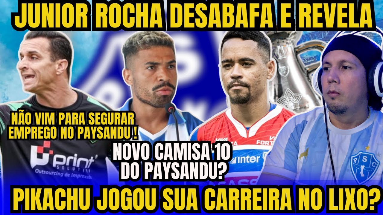 TECNICO DESABAFA | PIKACHU JOGOU SUA CARRREIRA NO LIXO? NOVO CAMISA 10 DO PAYSANDU? 