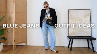 STYLING JEANS FOR SPRING | Loose, Slouchy Leg Blue Denim