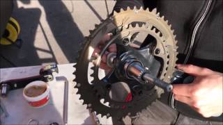 Installing C-BEAR #Campagnolo #UltraTorque #ceramic bearings on #Lotto-soudal #U23 #Ridley #bike