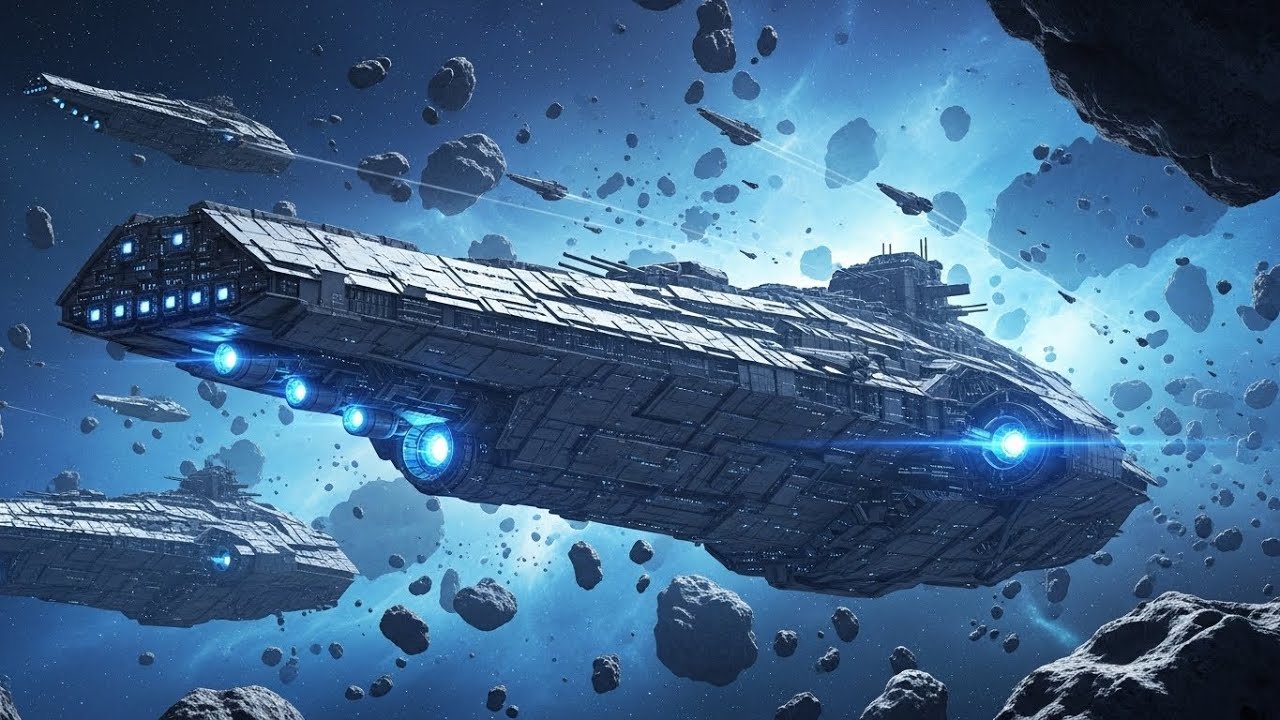 "Humans Conquer the Deadly Meteor Fields with Ingenious Highways"