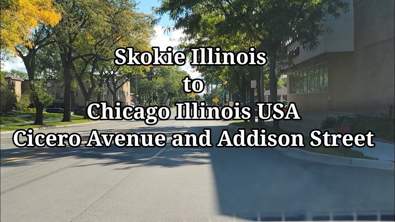 EP60 Skokie Illinois to Chicago Illinois USA Cicero Avenue and Addison