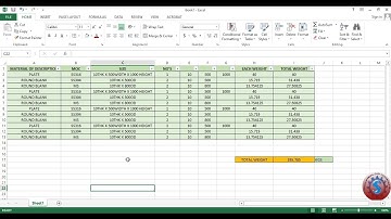 WEIGHT CALCULATION EXCEL SHEET FOR STAINLESS STEEL || MILD STEEL || INDUSTRIAL CAD TUTORIALS