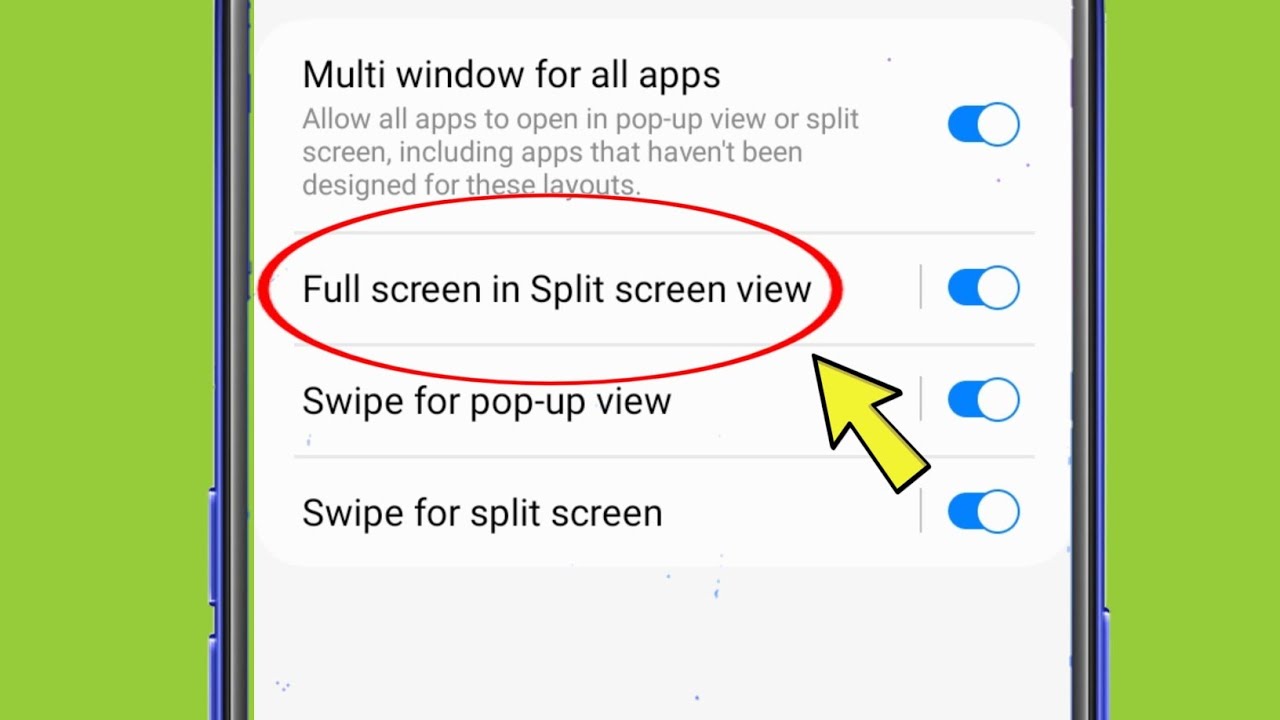 What is Full screen in Split screen view in Samsung galaxy M04 - YouTube