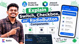DAY 8: How to create Checkbox , Radiobutton & switch Components in jetpack compose 