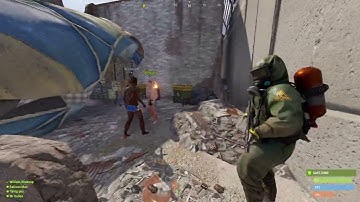 Toxic player cries when getting crushed by a balloon - Rust outpost trolling