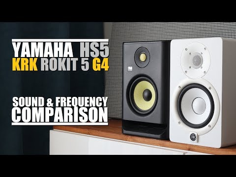 KRK Rokit 5 G4 RP5G4 vs Yamaha HS5  ||  Sound & Frequency Response Comparison