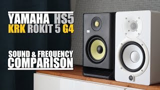 KRK Rokit 5 G4 RP5G4 vs Yamaha HS5  ||  Sound & Frequency Response Comparison