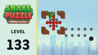 Snake Puzzle: Slither to Eat Level 133 | Every Puzzle Solved! 🎯 screenshot 3