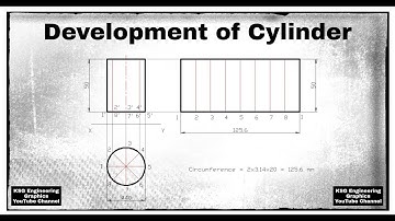 Development of Cylinder | Development of Surfaces | Engineering Drawing