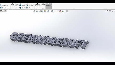 How To Extrude Text In Solidworks