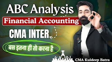 CMA Inter | Financial Accounting | ABC Analysis| Best Strategy to Cover Complete Syllabus #cmainter