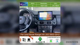 13 INCH Android 15 Car Radio For Land Rover Range V8 L322 20022012 Car Multimedia Video Player Ster