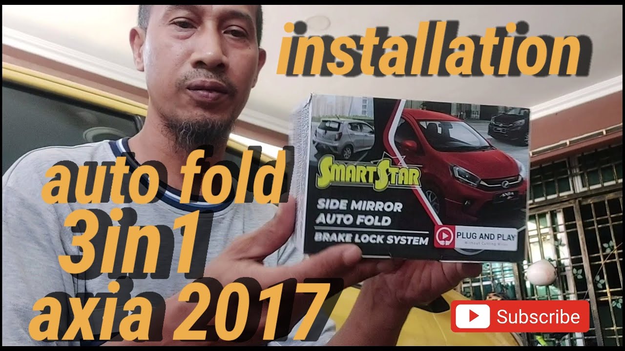 Diy auto fold, brake lock/unlock Perodua axia PnP YouTube