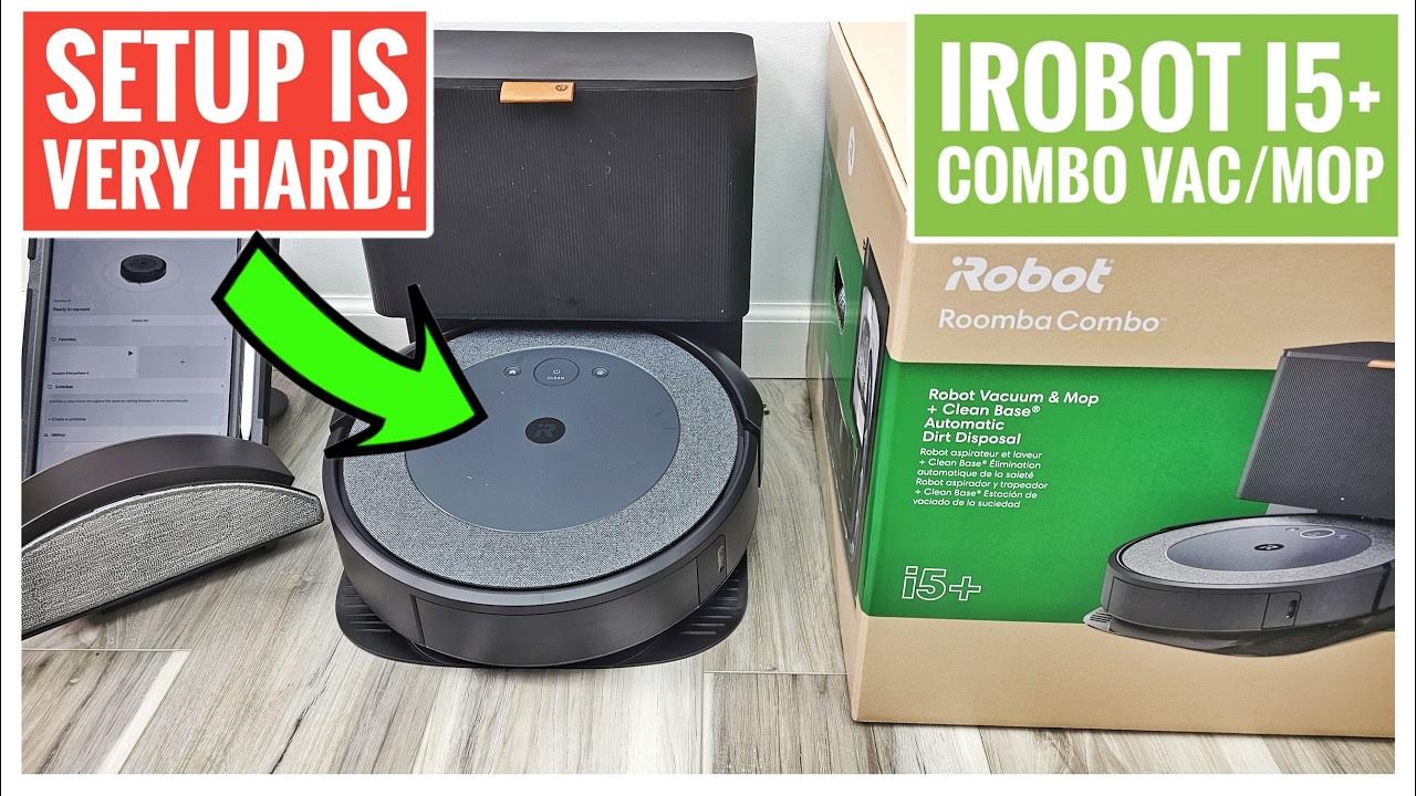 iRobot Roomba i5+ Combo Robot Vacuum Unboxing & Setup Mop Attachment is