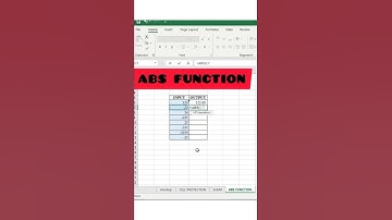 ABS Functions in Excel || calculate absolute value in Excel with ABS Functions|| #excel #viral #abs