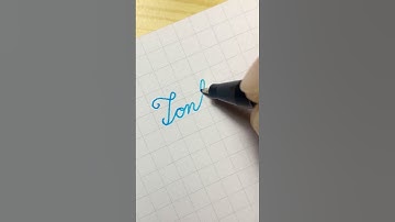 Beautiful Name in Cursive Handwriting | Tonhom  #Shorts #cursivewriting #handwriting #calligraphy