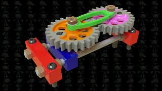 Reciprocating Eccentric Gears Mechanism 3D Model