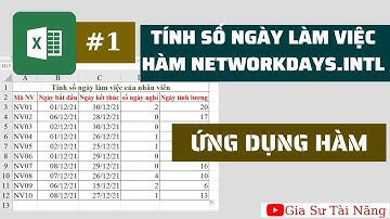 Hàm Networkdays.intl - Ứng dụng hàm trong Excel #1 - Tính số ngày làm việc