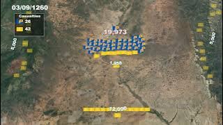 The Mongols First Defeat – Battle of Ain Jalut in 1 Minute Using Google Earth