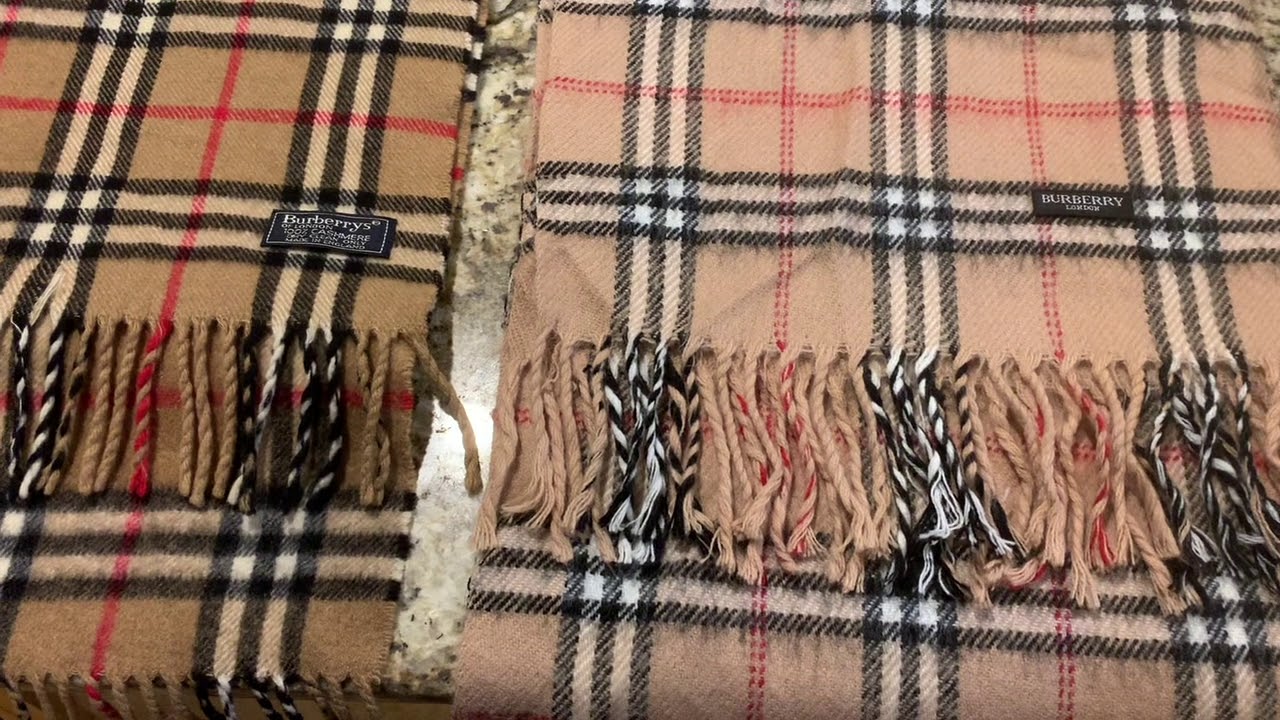 Crack pot Desværre guide Real or Fake Burberry Cashmere Scarf? How to tell if your Burberry scarf is  real or counterfeit - YouTube