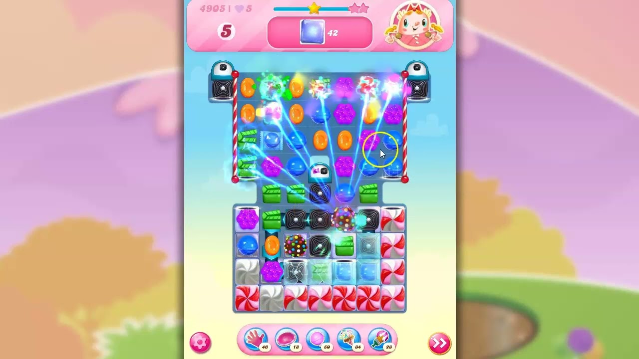 Candy Crush Level 4905 Talkthrough, 27 Moves 0 Boosters