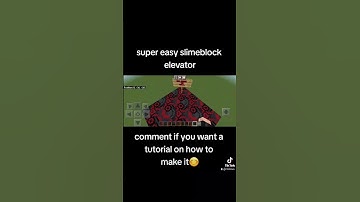 super easy slimeblock elevator #mimecraft