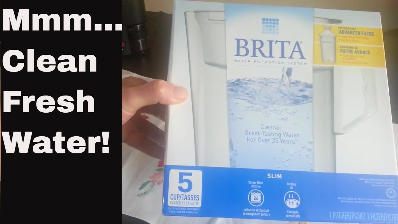 BRITA SLIM WATER FILTER PITCHER 5 Cup - FILTRATION JUG SET UP AND
