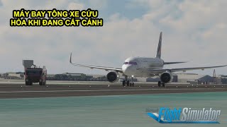 MÁY BAY VA CHẠM VỚI XE CỨU HỎA KHI ĐANG CẤT CÁNH | LATAM PERU 2213