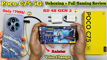 Poco C75 5G Free Fire Gaming + Battery Drain + Heating Test | Poco C75 Free Fire Gameplay | One tap.