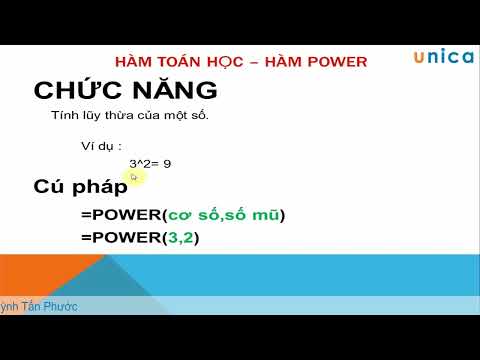 Học Excel - Hàm Power trong Excel