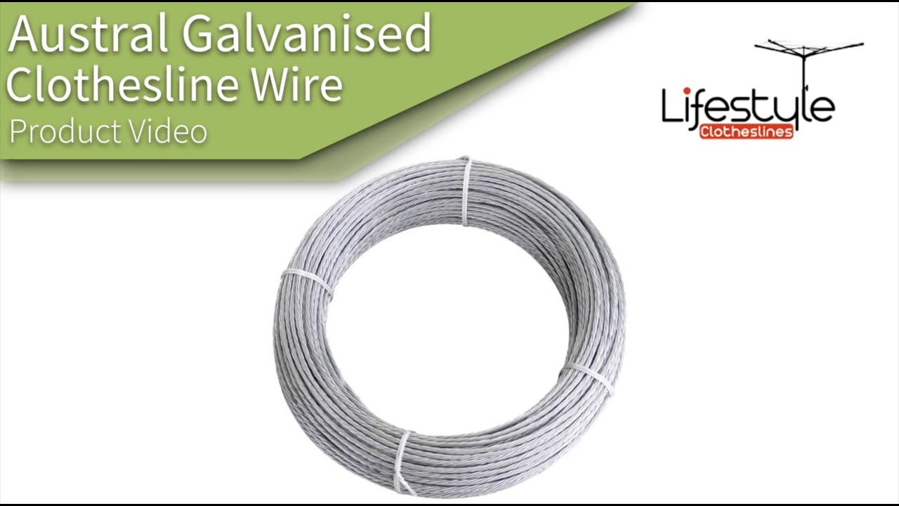 Austral Galvanised Clothesline Wire Product Video YouTube