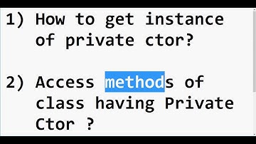 How to get instance of class having Private Constructor?