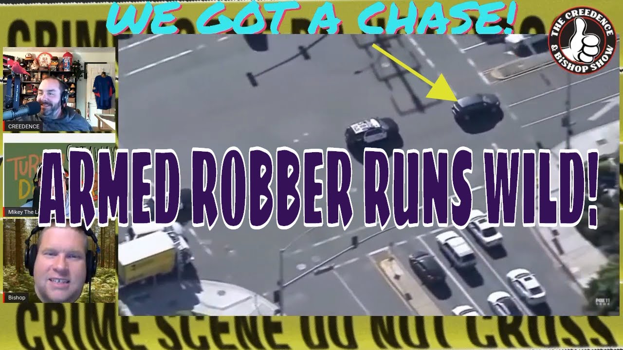 LIVE POLICE CHASE OF ROBBERY SUSPECT ALL OVER L.A. - YouTube