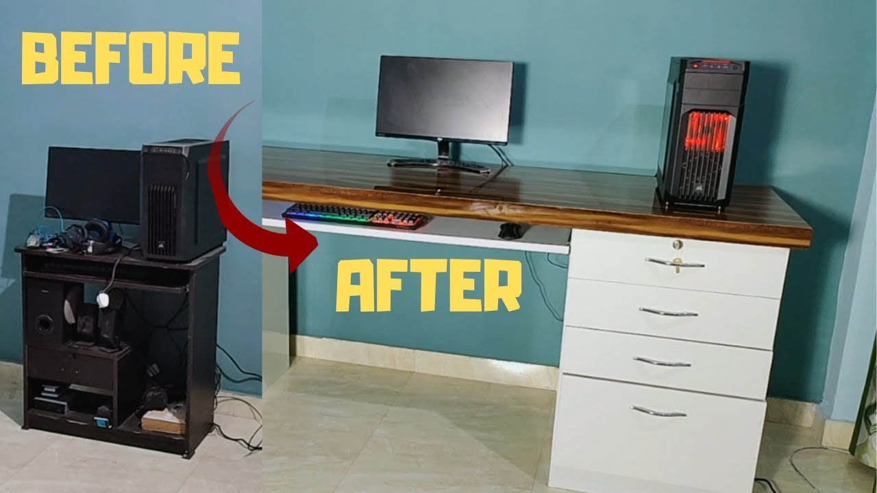 Building My New Gaming Room Table And Studio For Youtube Work - YouTube