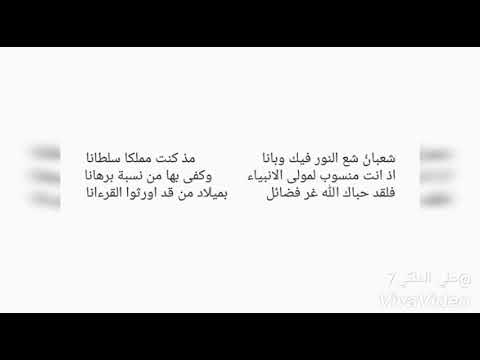 شعبان شع النور فيك وبانا ملا علي العامري