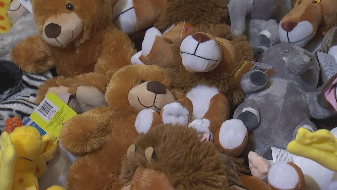 100 stuffed animals