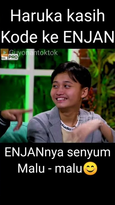 HARUKA kasih harapan ENJANnya senyum malu-malu⁉️ #Shorts #ENJAN #sule #inibukantalkshow #fyp #viral