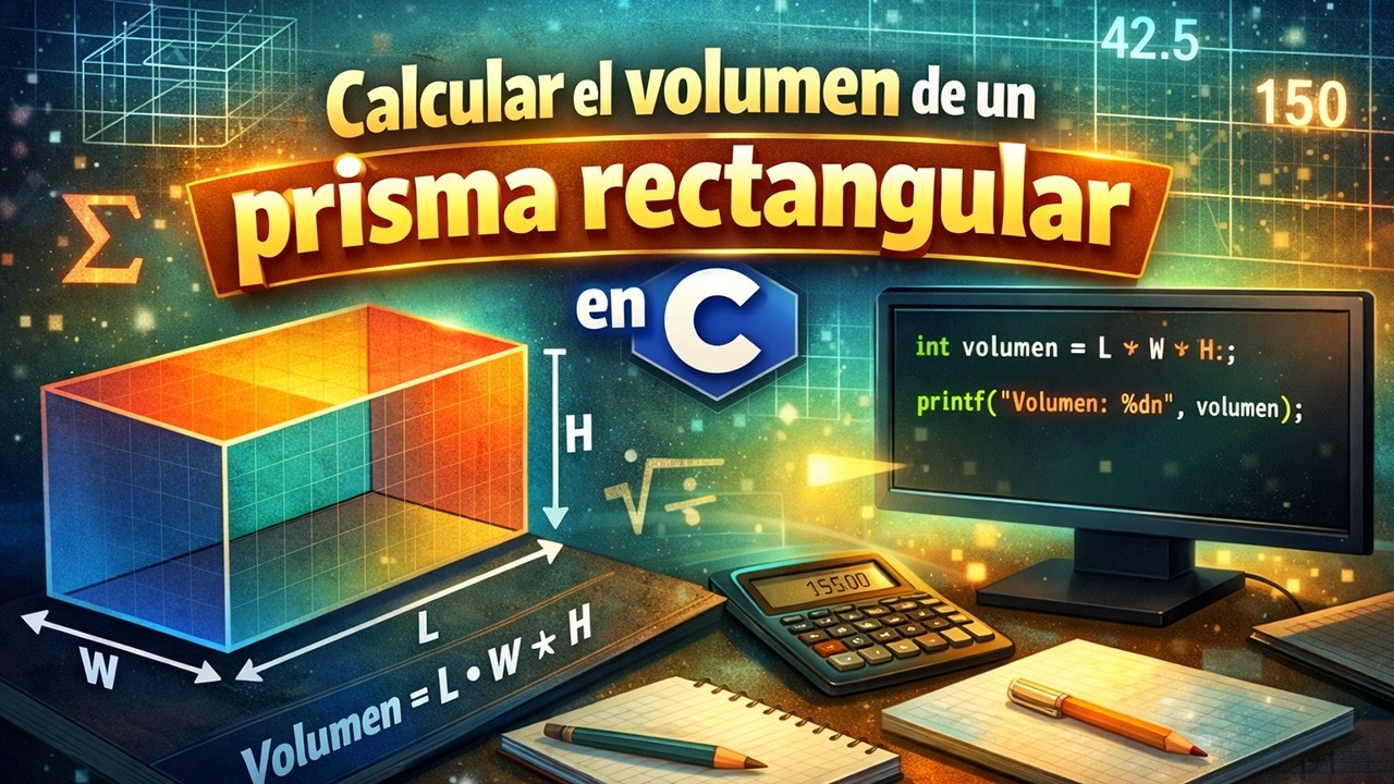 Prisma Rectangular Volumen Calcular el volumen de un prisma rectangular en C - YouTube
