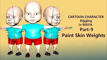 Cartoon Character Rigging Part-9, Paint Skin Weights