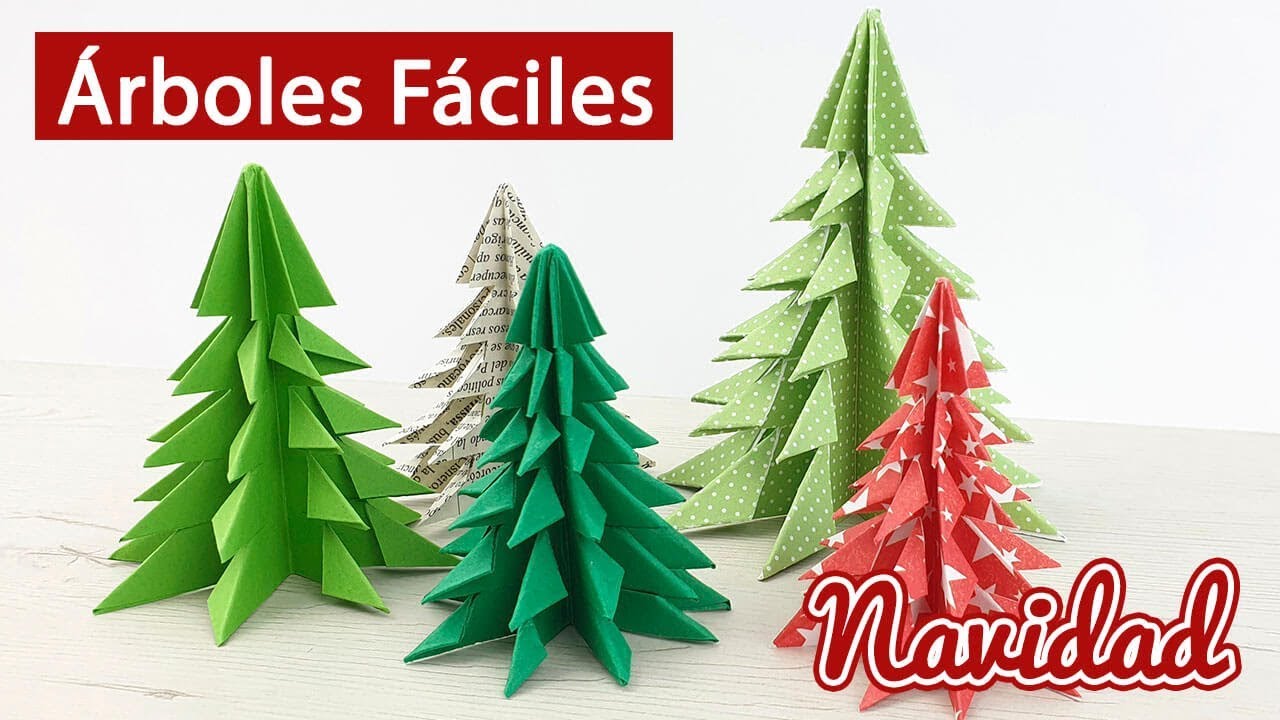 🎄 Árbol de Navidad de papel manualidades fáciles para Navidad 