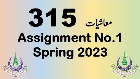 AIOU Code 315 Solved Assignment No.1 Spring 2023